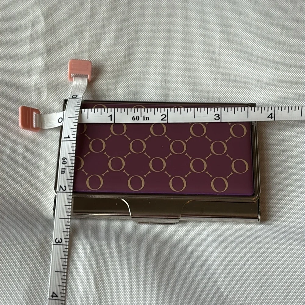Oroton Card Holder Purple / Silver GUC
